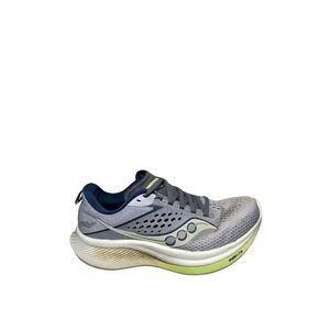 Saucony ride 17 Women's Running Shoe in Light Gray with Neon size 9
